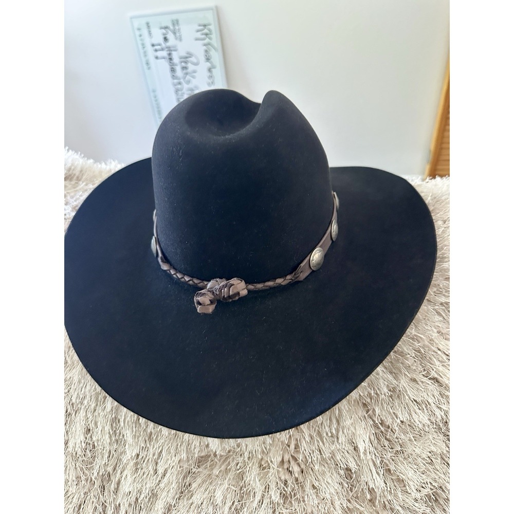 Stetson Gus 20x Black Beaver Kemo Sabe Hat-7.5 4" Brim With Buffalo Nickel Band